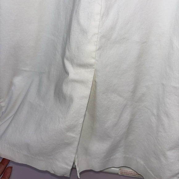 Express Women's Size 10 White Black Trim Sheath Dress Sleeveless Stretch V Neck - Picture 7 of 11